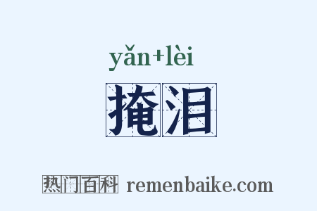 掩泪是什么意思的图片